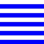 Horizontal Stripes - White and Blue