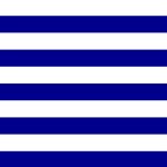 Horizontal Stripes - White and Dark Blue