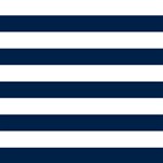 Horizontal Stripes - White and Oxford Blue