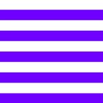 Horizontal Stripes - White and Indigo Violet