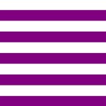 Horizontal Stripes - White and Purple Violet