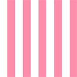 Vertical Stripes - White and Flamingo Pink