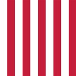 Vertical Stripes - White and Cardinal Red