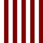 Vertical Stripes - White and Maroon Red