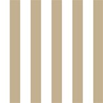 Vertical Stripes - White and Khaki Brown