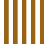 Vertical Stripes - White and Golden Brown