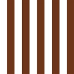 Vertical Stripes - White and Auburn Brown