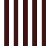 Vertical Stripes - White and Dark Sienna Brown