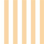 Vertical Stripes - White and Sunset Orange