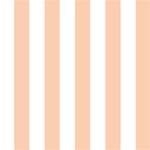 Vertical Stripes - White and Apricot Orange