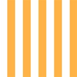 Vertical Stripes - White and Pastel Orange