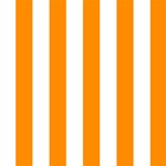 Vertical Stripes - White and Dark Orange