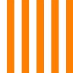 Vertical Stripes - White and Orange