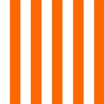 Vertical Stripes - White and Safety Orange