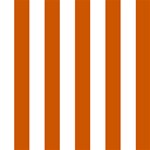 Vertical Stripes - White and Burnt Orange