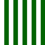 Vertical Stripes - White and Dark Green