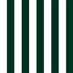 Vertical Stripes - White and Deep Green