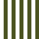 Vertical Stripes - White and Army Green