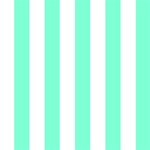 Vertical Stripes - White and Aquamarine