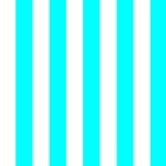 Vertical Stripes - White and Aqua Cyan