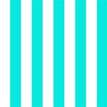 Vertical Stripes - White and Bright Turquoise