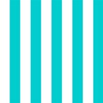 Vertical Stripes - White and Cyan