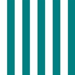 Vertical Stripes - White and Teal