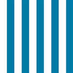 Vertical Stripes - White and Cerulean