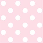 Polka Dots - White on Piggy Pink