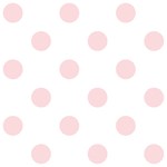 Polka Dots - Pale Pink on White