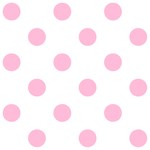 Polka Dots - Cotton Candy Pink on White