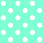 Polka Dots - White on Aquamarine