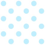 Polka Dots - Light Blue on White