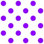 Polka Dots - Violet on White