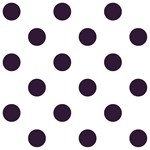 Polka Dots - Dark Purple on White