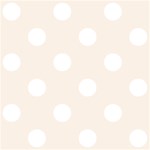 Polka Dots - White on Linen