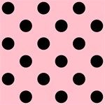 Polka Dots - Black on Pink