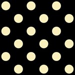 Polka Dots - Blond Yellow on Black