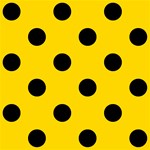 Polka Dots - Black on Gold Yellow