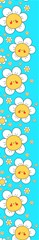 cute funny kawaii smile face flowers