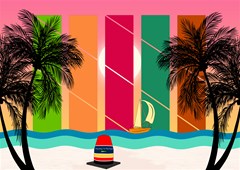 digital graphic clip art beach