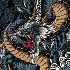 dragon snake legend japanese mythology