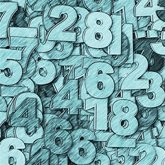 blue digits background artwork numbers