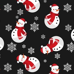 christmas texture retro background with snowmen