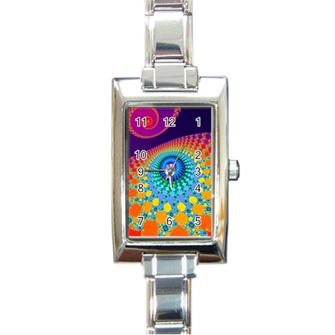 Mand0114 Rectangular Italian Charm Watch from ArtsNow.com Front