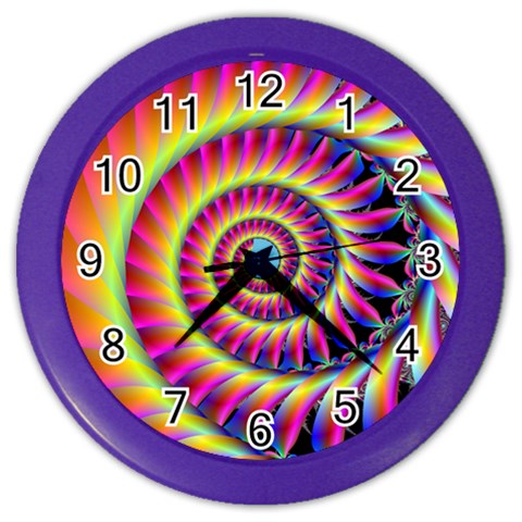 Fractal34 Color Wall Clock from ArtsNow.com Front