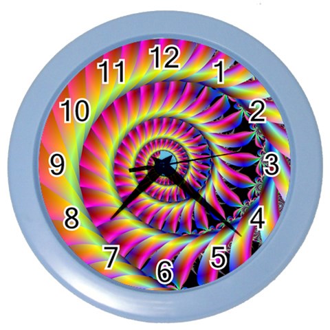 Fractal34 Color Wall Clock from ArtsNow.com Front