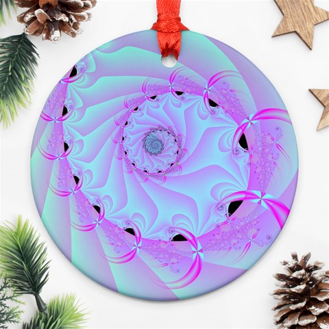 Fractal34 Round Ornament (Two Sides) from ArtsNow.com Back