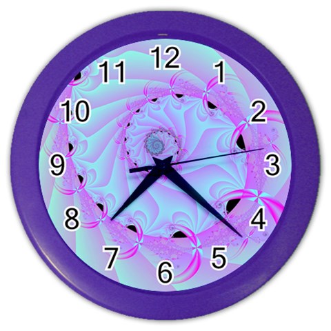 Fractal34 Color Wall Clock from ArtsNow.com Front