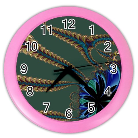 Fractal34 Color Wall Clock from ArtsNow.com Front